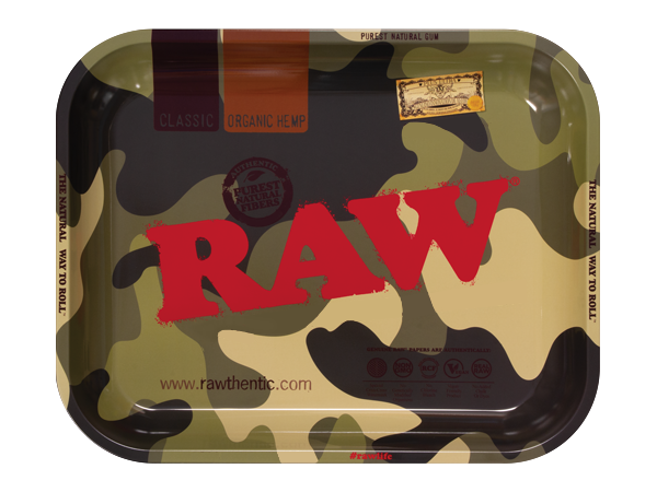 Raw Camo large Metal Rolling Tray