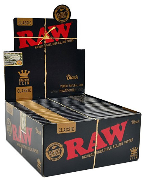 Raw Black King Slim Papers 50PK/ Display