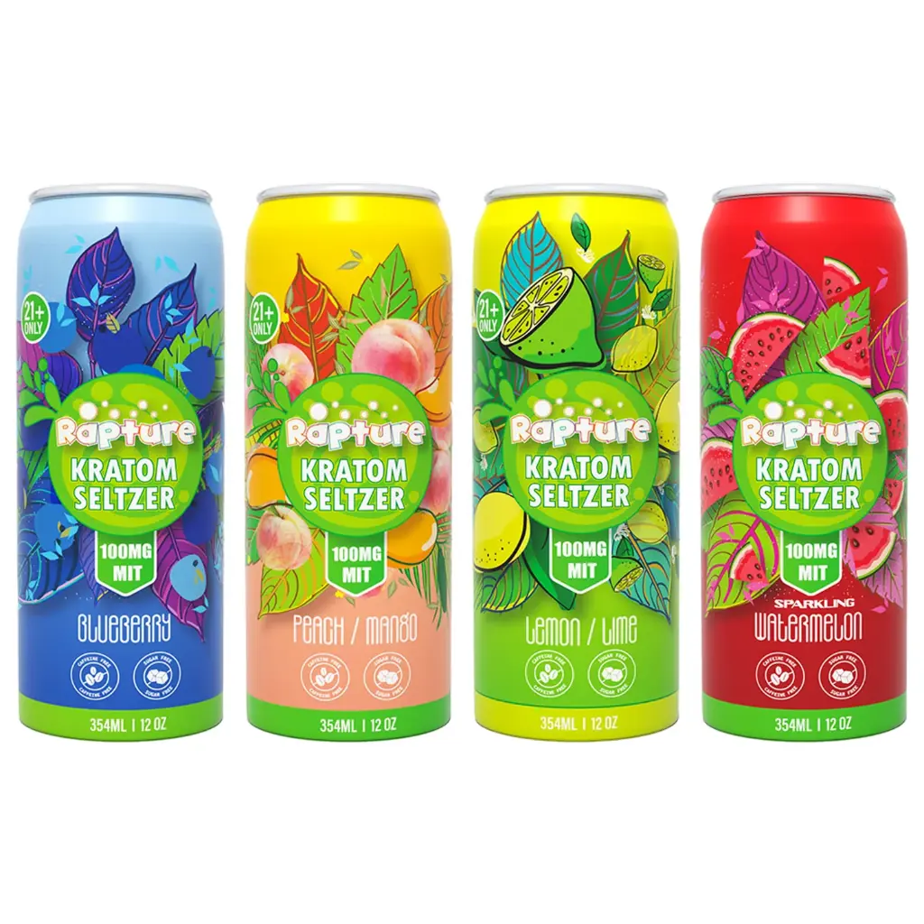 Rapture Kratom Seltzer 100mg MIT 12oz