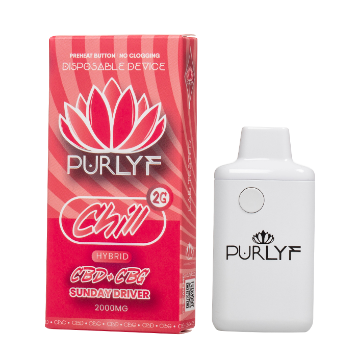 Purlyf 2g CBD/CBG Disposable Sunday Driver