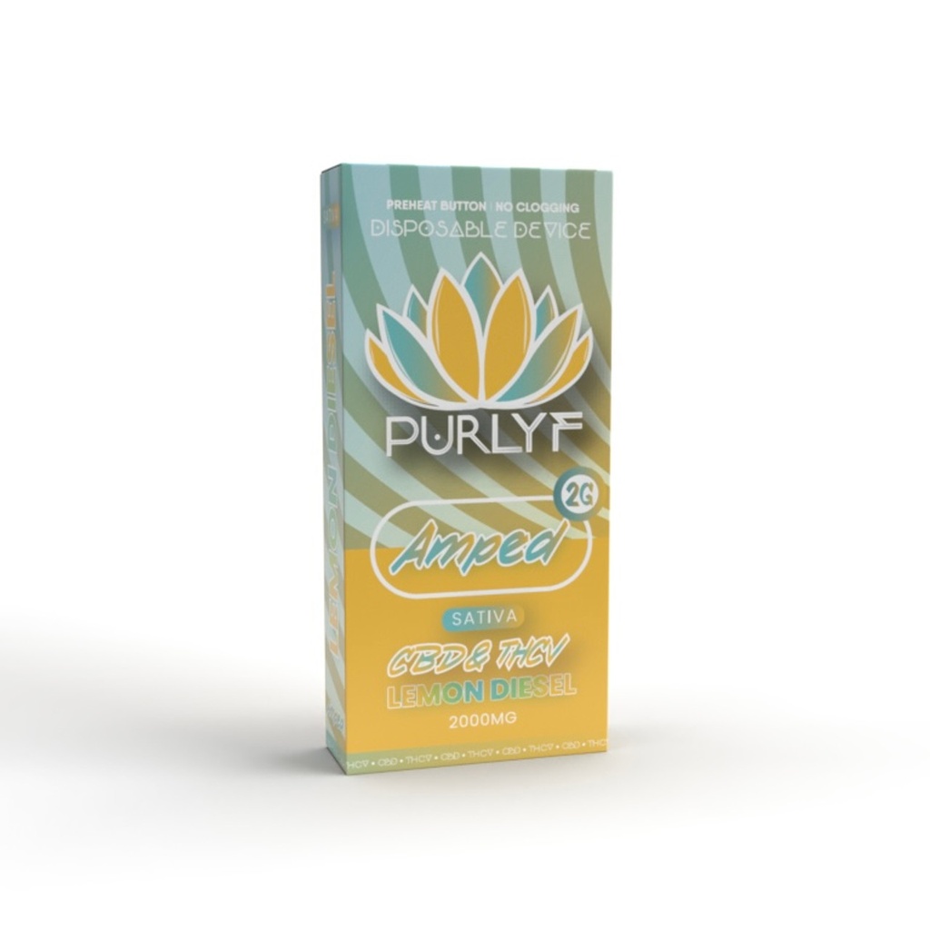 Purlyf 2g CBD/THCV Disposable Lemon Diesel