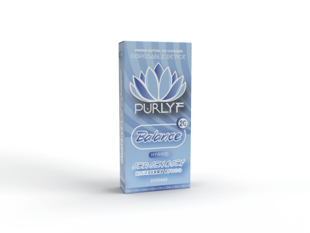 Purlyf 2g CBD/CBN/CBG Disposable Blueberry Afgoo