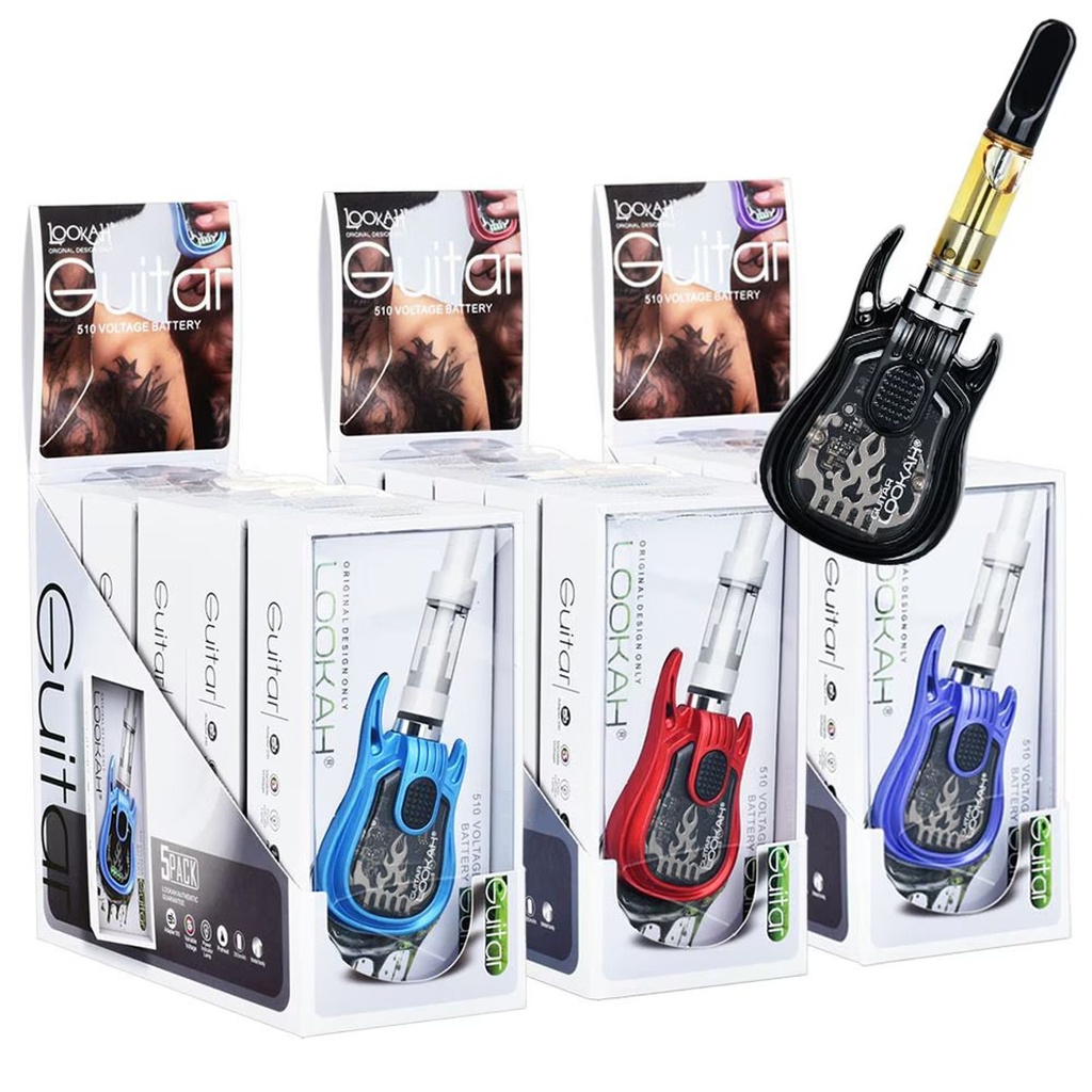 Lookah Guitar 350mAh VV 510 Cartridge Preheat Vape Battery