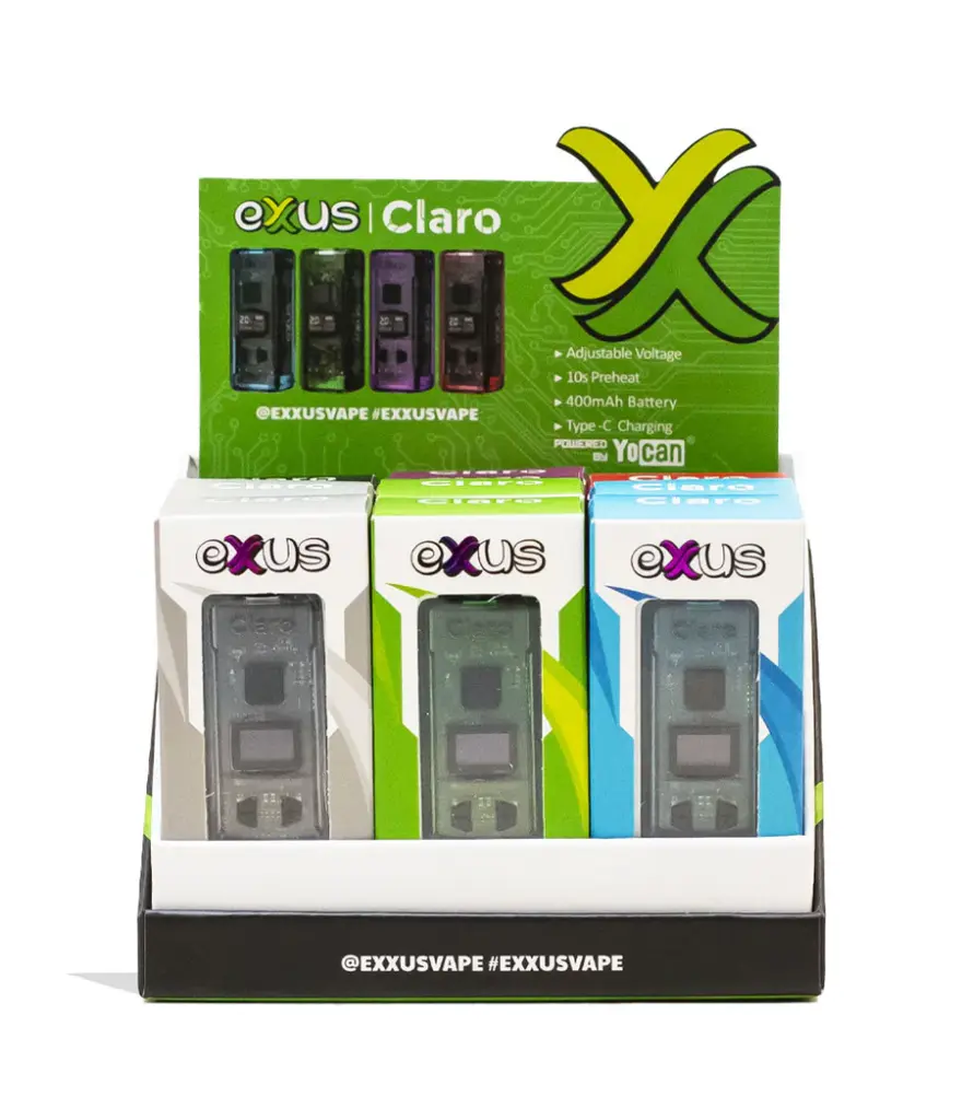 Exxus Claro Cartridge Vaporizer 12pk Display
