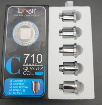 Lookah Seahorse 710 Square Quartz Coil 5pc