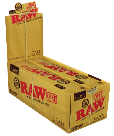 Raw Lean Cone 20Pk 12 Packs/Display