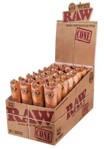 Raw Classic 1 1/4 Cones 32PK/Display