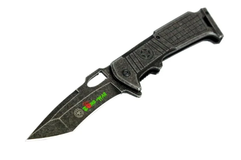 5" Folding Knife Zombie Handle Knife