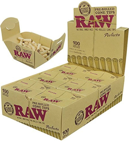 Raw Perfecto Cone Tips 6 Per Box/ 100 Cone Tips Per Pack