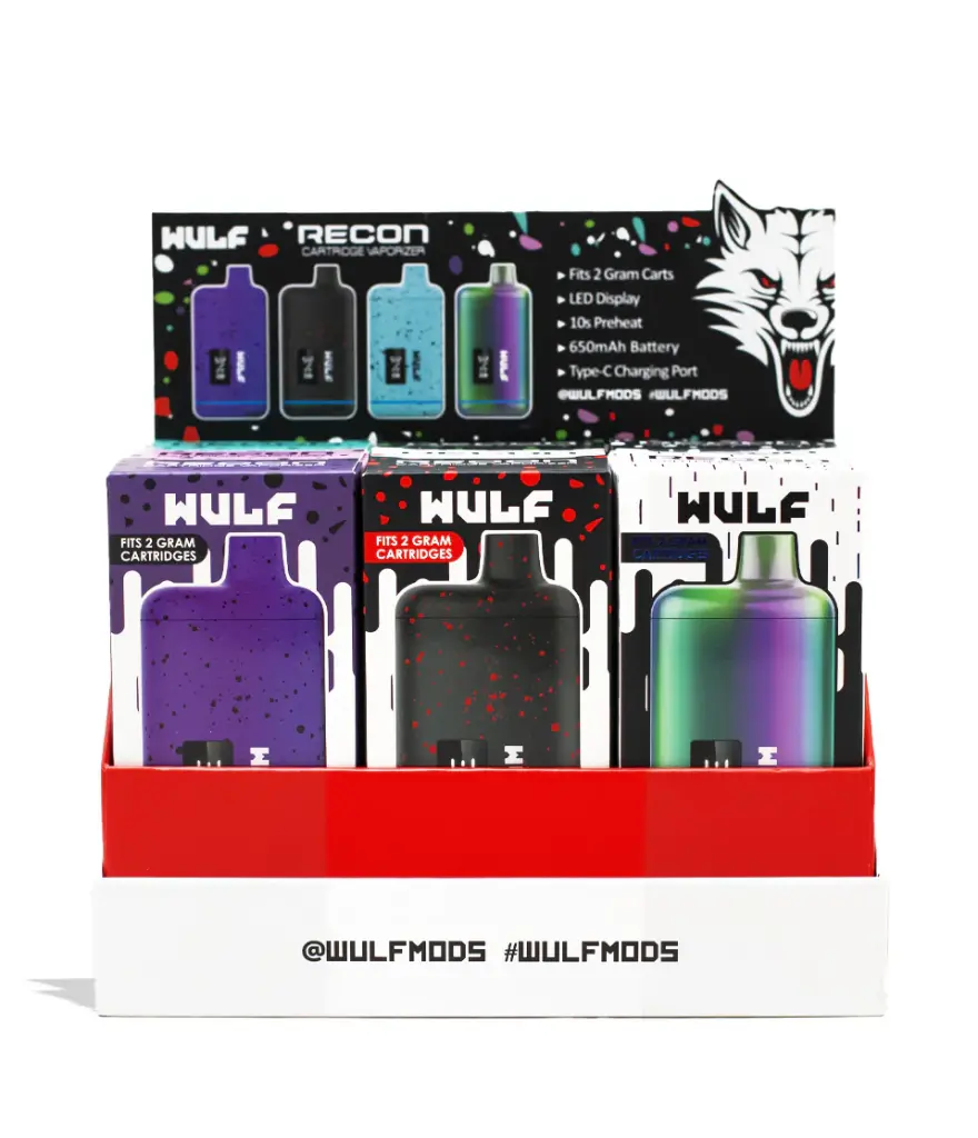 Wulf Recon Cartridge Vaporizer 9pk Display