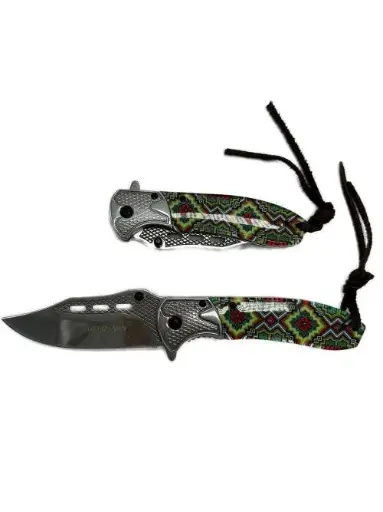 [638361816307] 4.5" Closed F/K Satin Finish Blade & Bolster Special Pattern Handle Knife