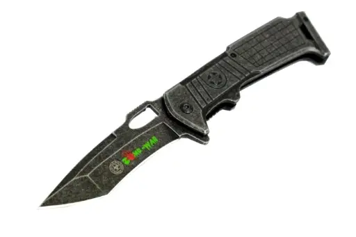 [8105] 5" Folding Knife Zombie Handle Knife