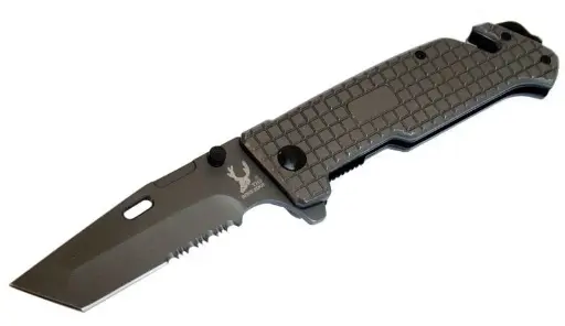 [617037244125] P/K SRTD Blade SS Handle Knife