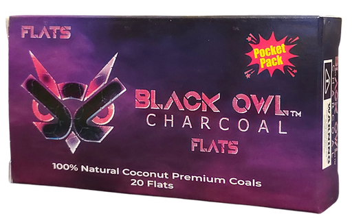 [196852852574] Black Owl Charcoal Natural Coconut Coals Pocket Packs-Flats 20ct