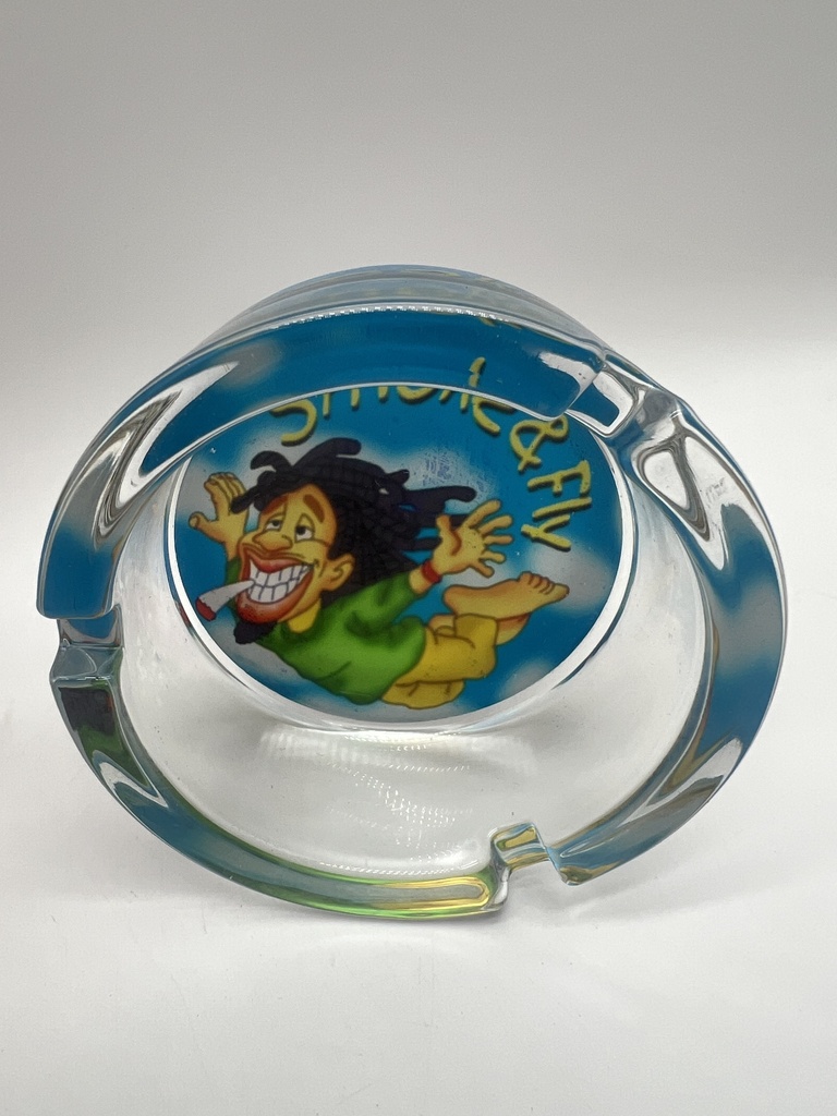 Glass RastaMan Ashtray 6pk *