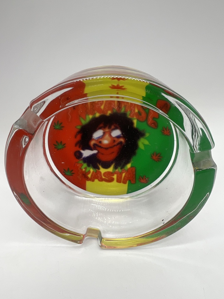 Glass RastaMan Ashtray 6pk *