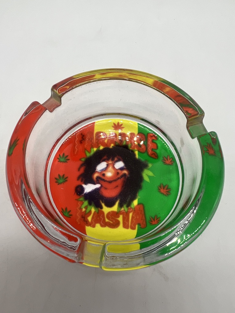 Glass RastaMan Ashtray 6pk *