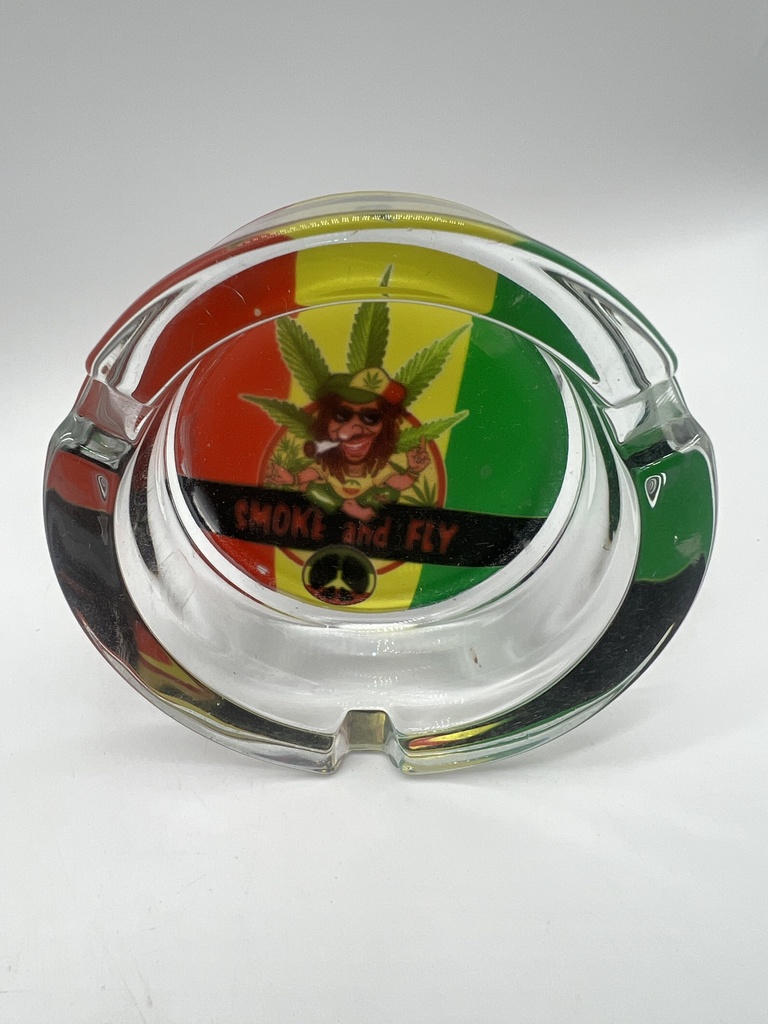 Glass RastaMan Ashtray 6pk *