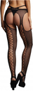 Shots Suspender Pantyhose w/Strappy Waist Black