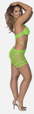 Magic Silk Seamless Crotchless Romper Lime