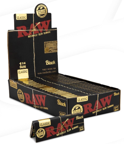 Raw Black 1 1/4 Paper 24 Booklets