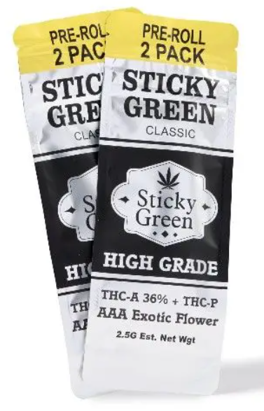 Sticky Green High Grade Pre-Rolls 2ct
