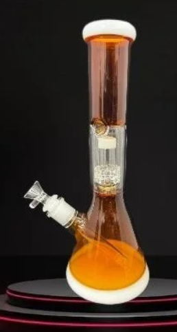 12in WP Color Glass Double Chamber Perc