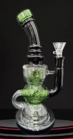 Premium Glass Globe 9in Recycler WP