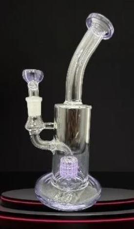 Purple Honeycomb Percolator Bent Neck 9.5in WP