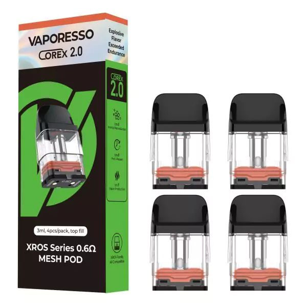 Vaporesso Corex 2.0 Xros Series Mesh Pod 0.6 4ct