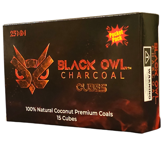 Black Owl Charcoal Natural Coconut Coals Pocket Packs-25MM 15ct