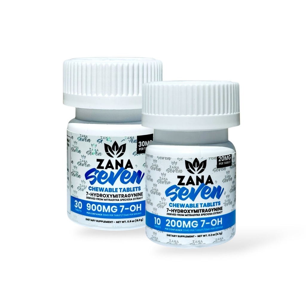 Zana Seven 7-OH Chewable Tablets With Premium Alkaloid Extract-1200mg (30ct/40mg)