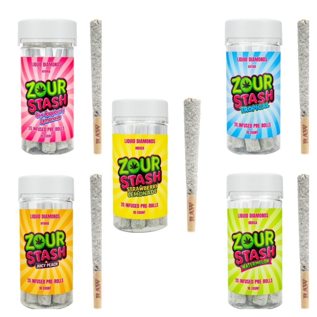 Zour Stash Liquid Diamond 2g Pre-Rolls 10ct