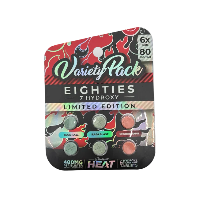 Heat Eighties 7-Hydroxy 80mg Tablets 6ct Variety Pack
