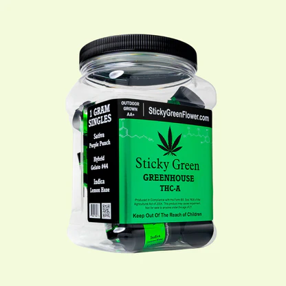 Sticky Green Green House Reserve 1g Flower 20ct Jar