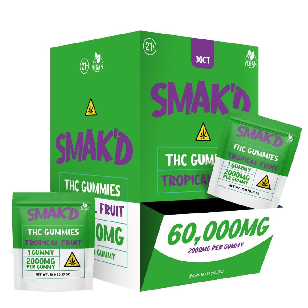 SMAK'D THC GUMMIES 30CT 60K 2000MG 1pk