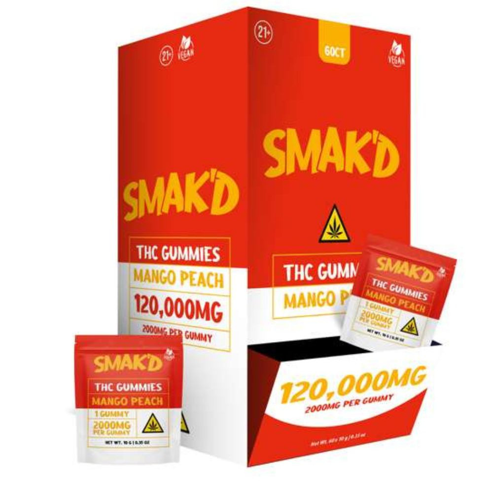 SMAK'D THC GUMMIES 60CT 120K 2000MG 1pk