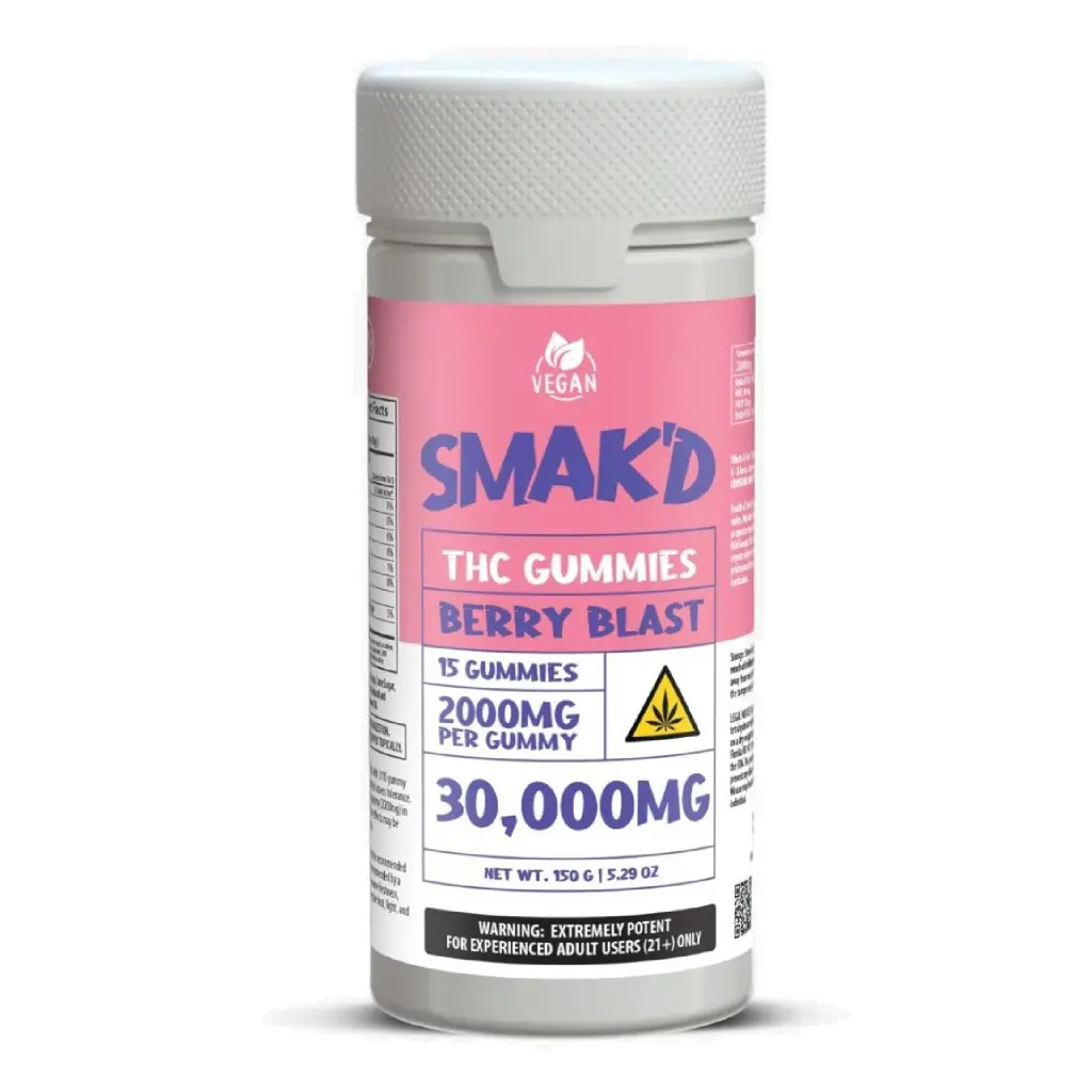 SMAK'D THC 30K 2000mg Gummies 15ct