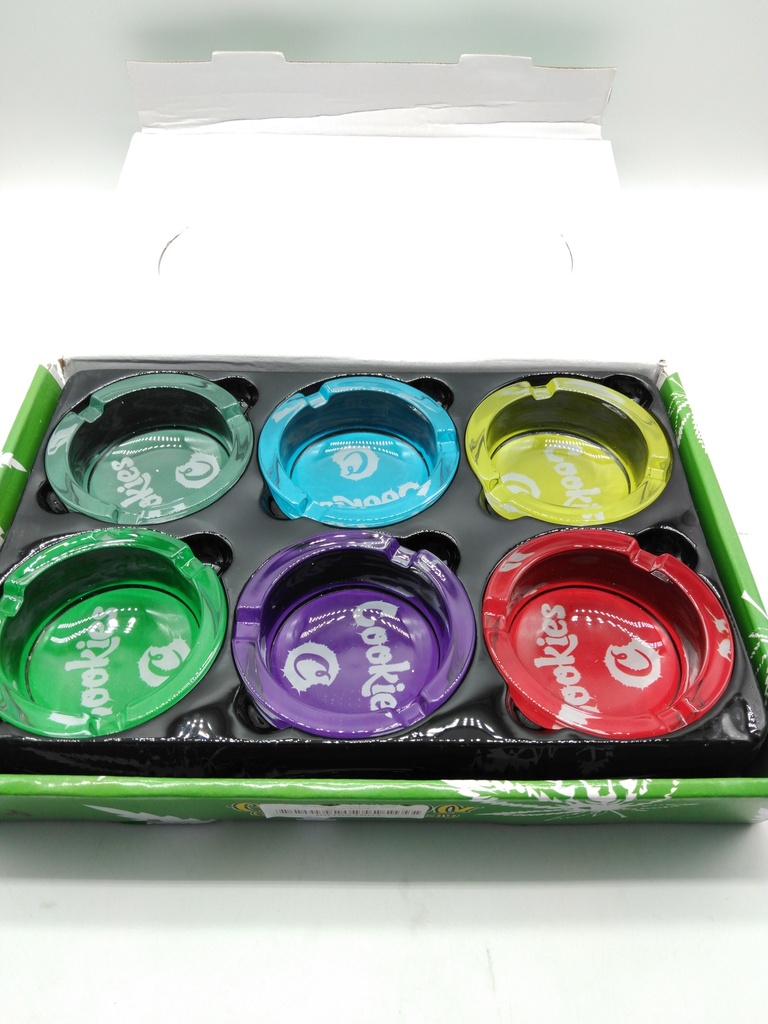 Glass Ashtray Graphic 6pk - 1001001315
