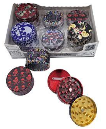 50mm 3 part skull & rose grinder