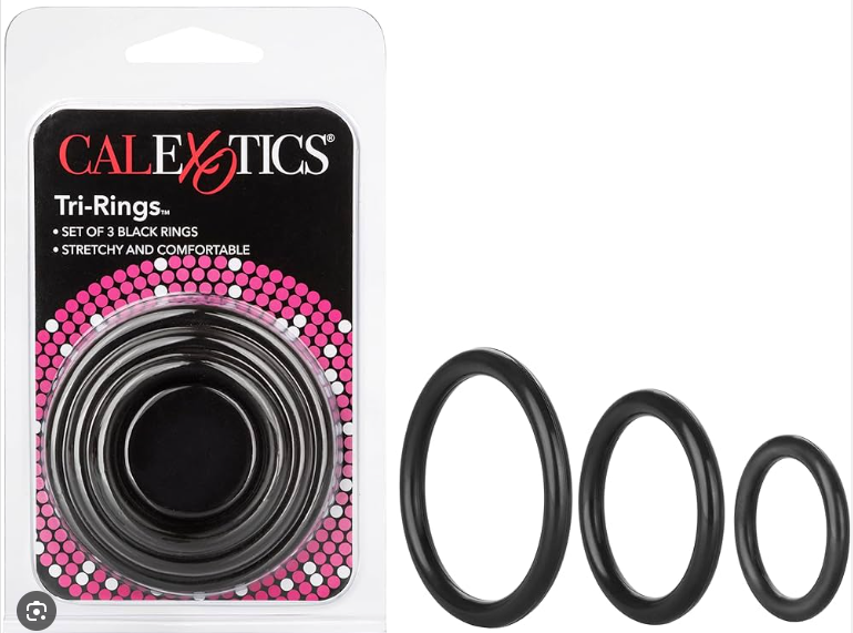 Calexotics Tri Rings Black