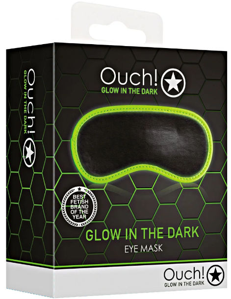Ouch! Glow In The Dark Bonded Leather Eye Mask