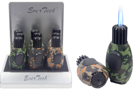 Evertech 4" Jet Torch Lighter 9pc Display