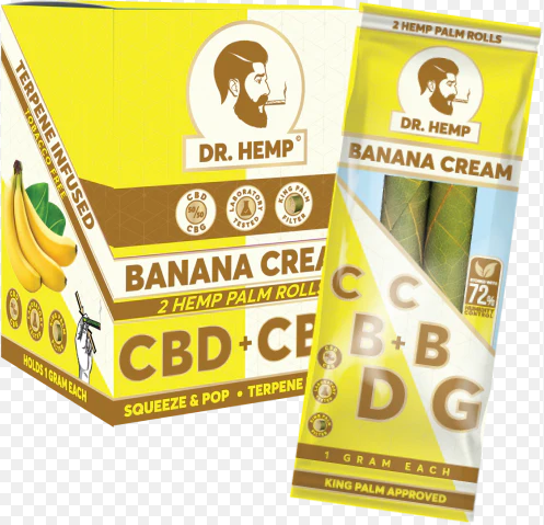 Dr. Hemp 2pk Hemp Rolls CBD+CBG 20pk Display