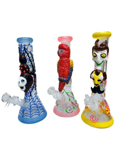 Short Mixed Design Beakers Hand Painted