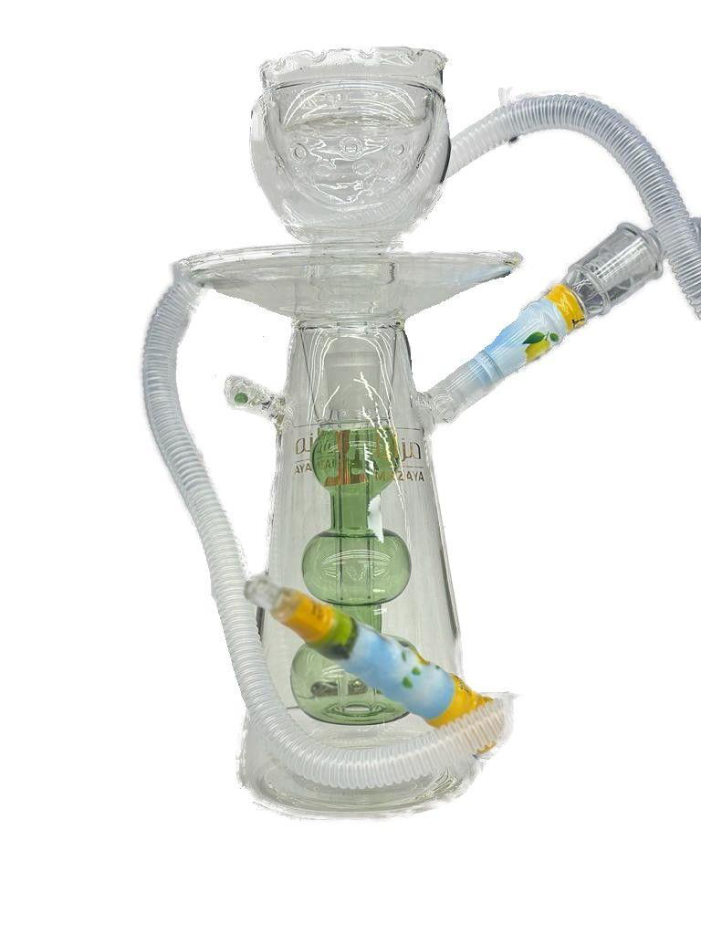 9in 1 Hose Glass On Glass Percolated Hookah