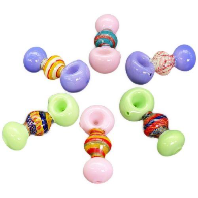 Milky Glass w/ Wig Wag Art Ball Join Ball HP9