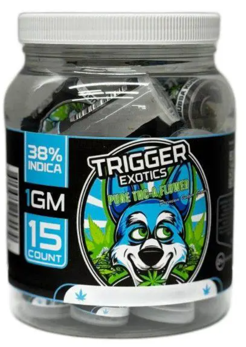 Trigger Exotics Pure 1g THC-A Flower 15ct Jar