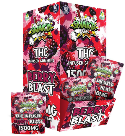 Smak'd THC Infused Gummies 1500mg 1pk