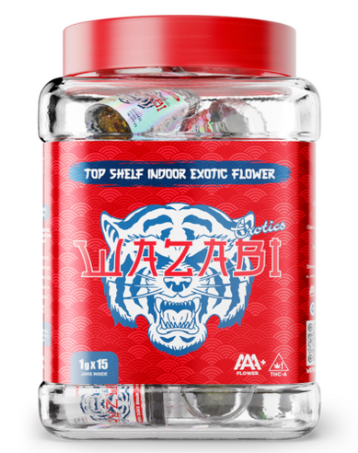 Wazabi Top Shelf THC-A Flower 1g 15ct Jar
